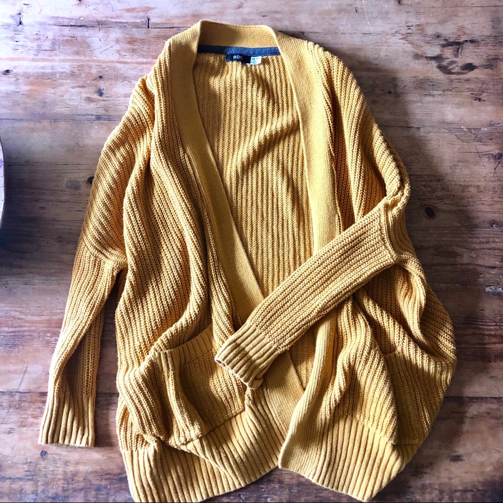 BDG Oversized Mustard Cardigan